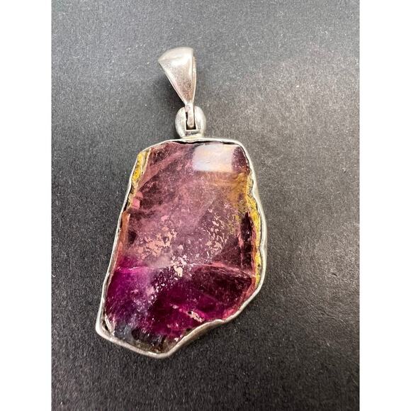NEW Multi color tourmaline sterling silver pendant 4.49 grams - Picture 3 of 8